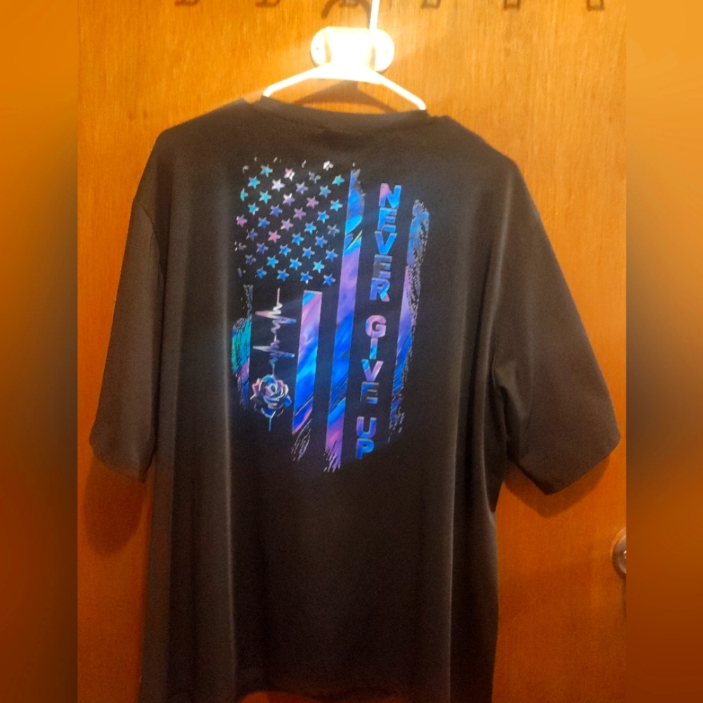 Inspirational Black Tee with Vibrant Graphic
